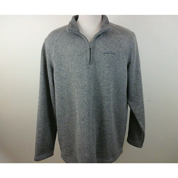 NWT Eddie Bauer Men's Tan Speckled Pullover 1/2 Zip Sweater size XL 120220-0417 - Picture 2 of 7